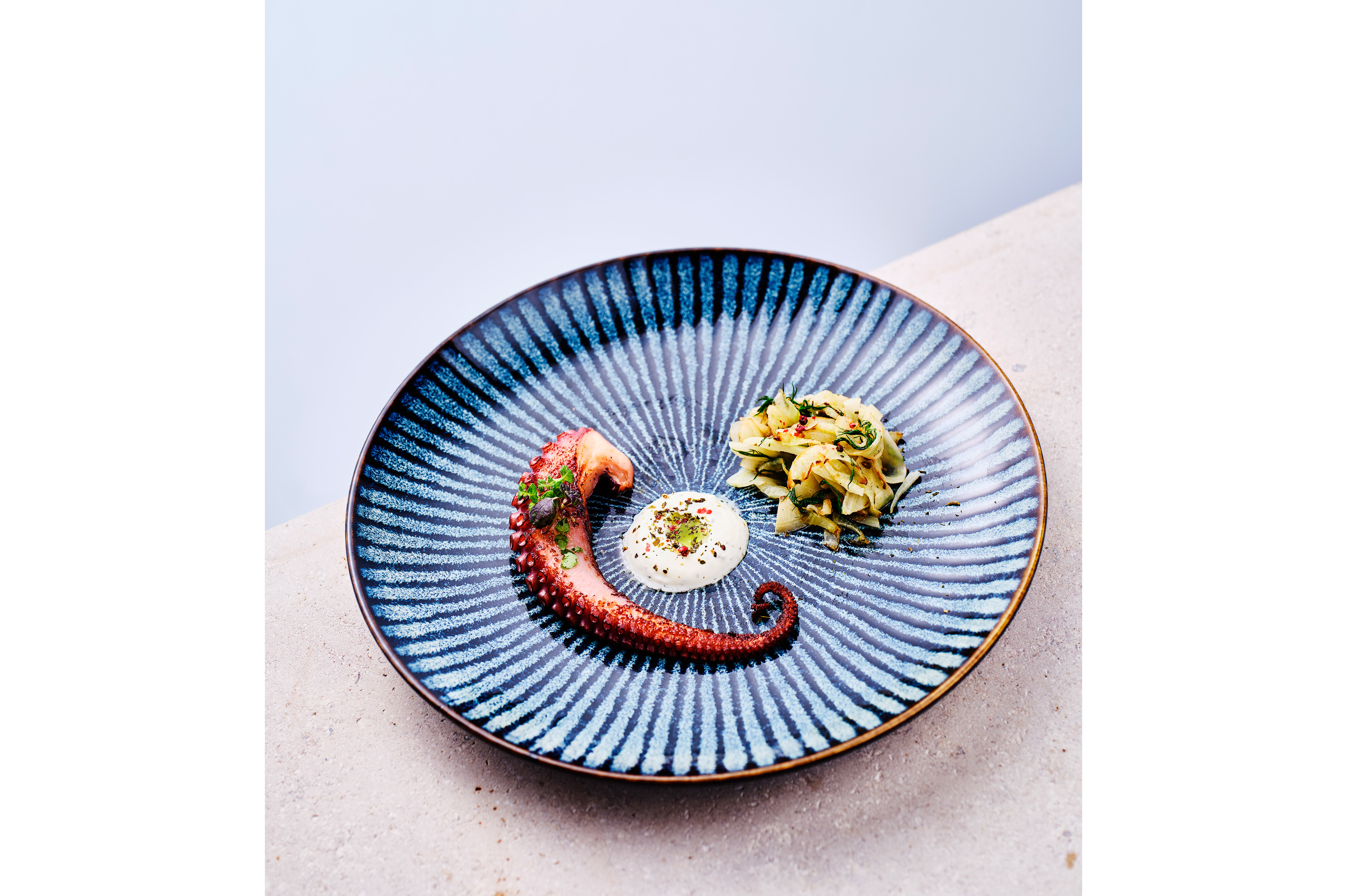 Tallerken Flad Atlantis Stripe