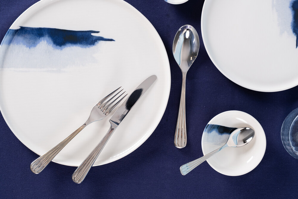 Tallerken Flad Blue Wave