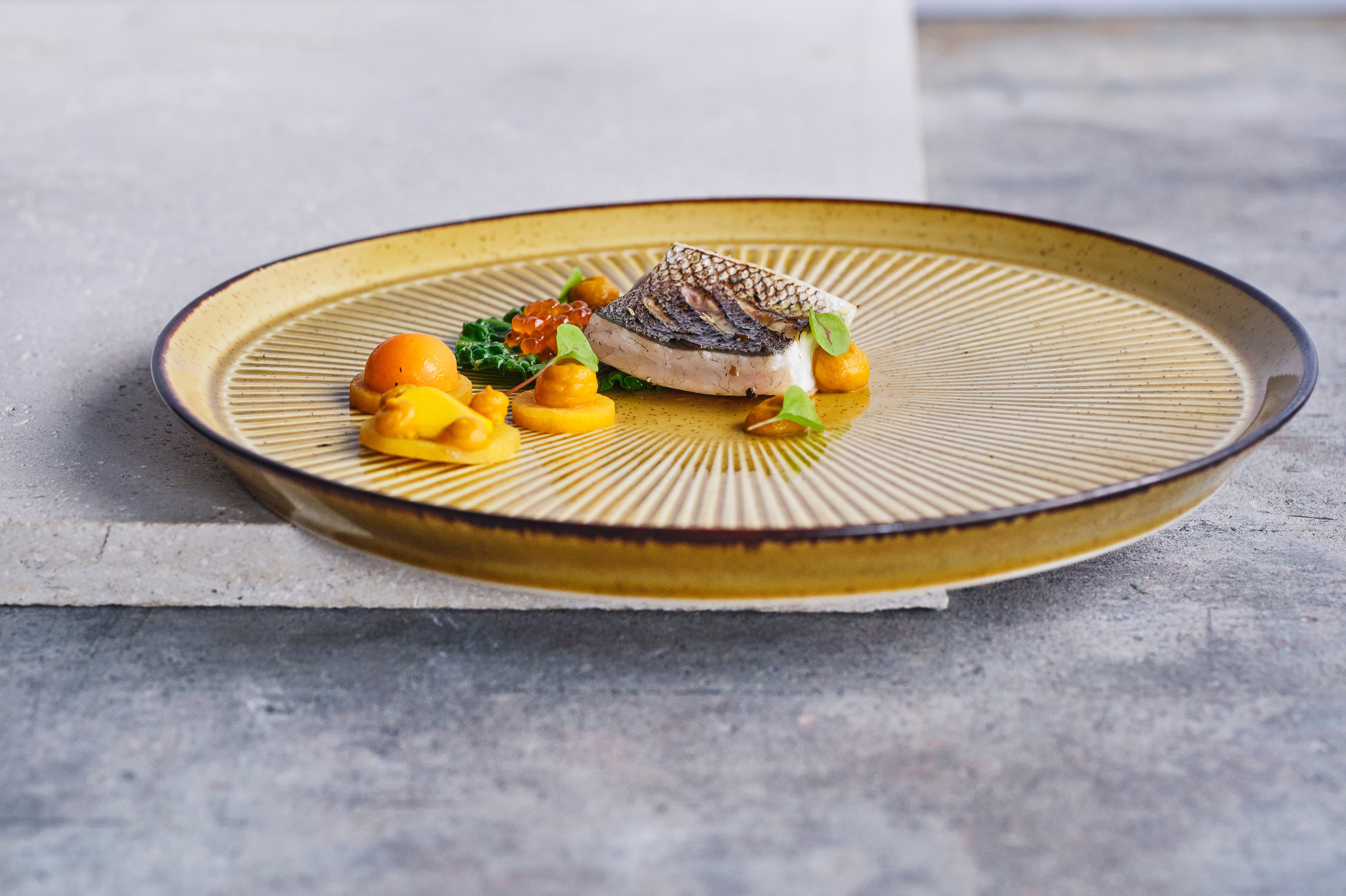 Tallerken Flad Solas Mustard