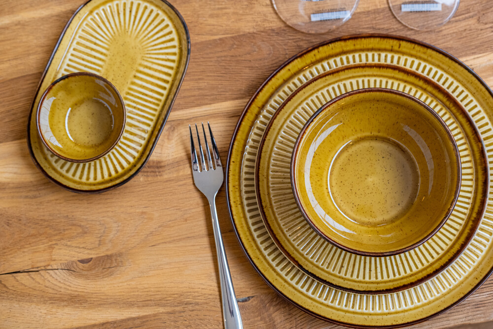 Tallerken Dyb Solas Mustard