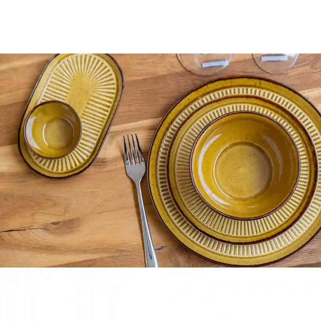 Tallerken Dyb Solas Mustard