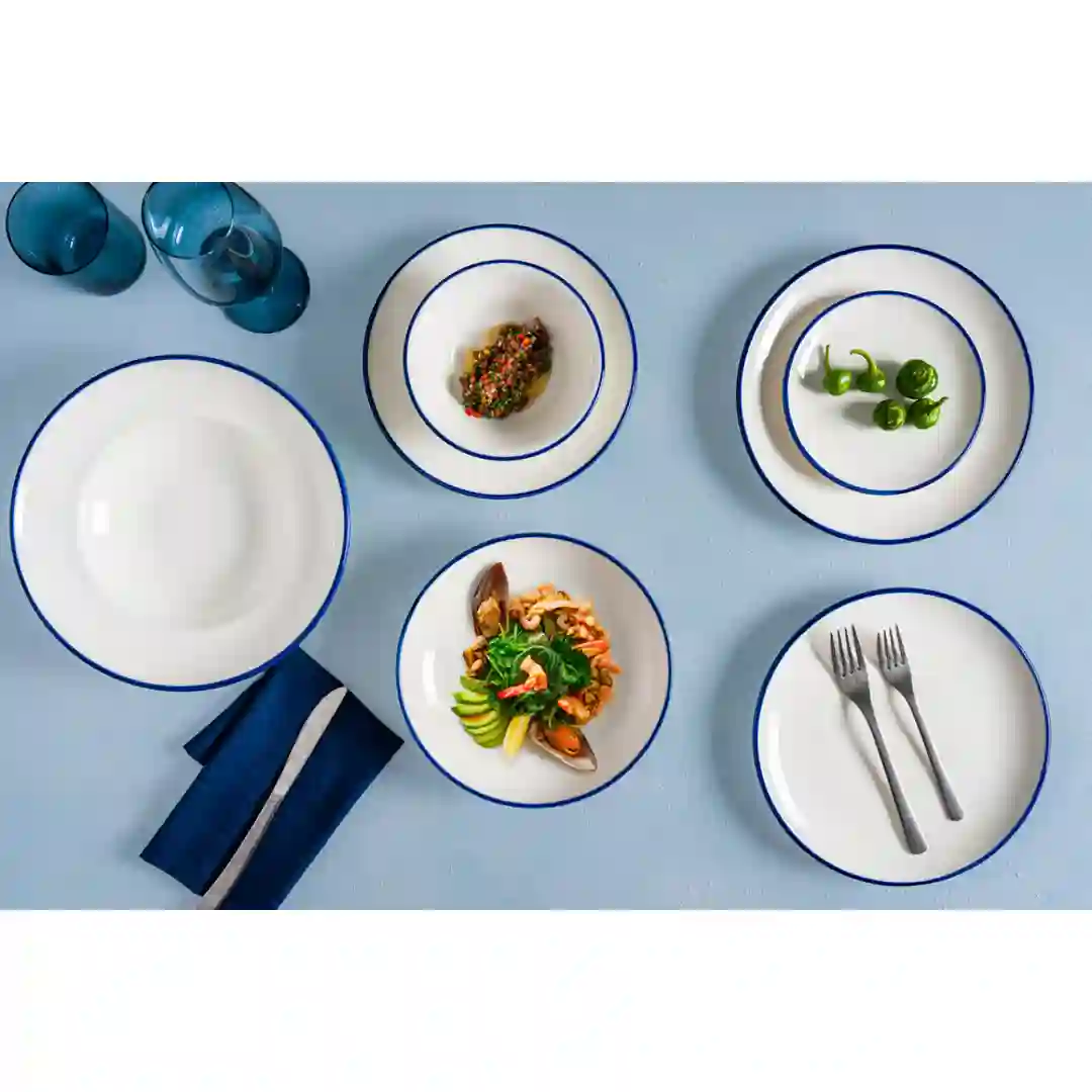 Tallerken Dyb Linea Blue