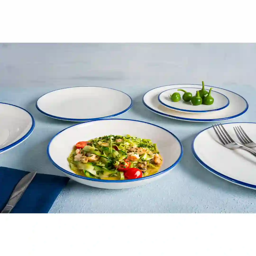 Tallerken Dyb Linea Blue