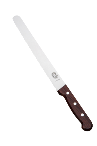 Skinkekniv m/bølgeskær Wood
