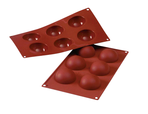 Silikoneform Halvrund