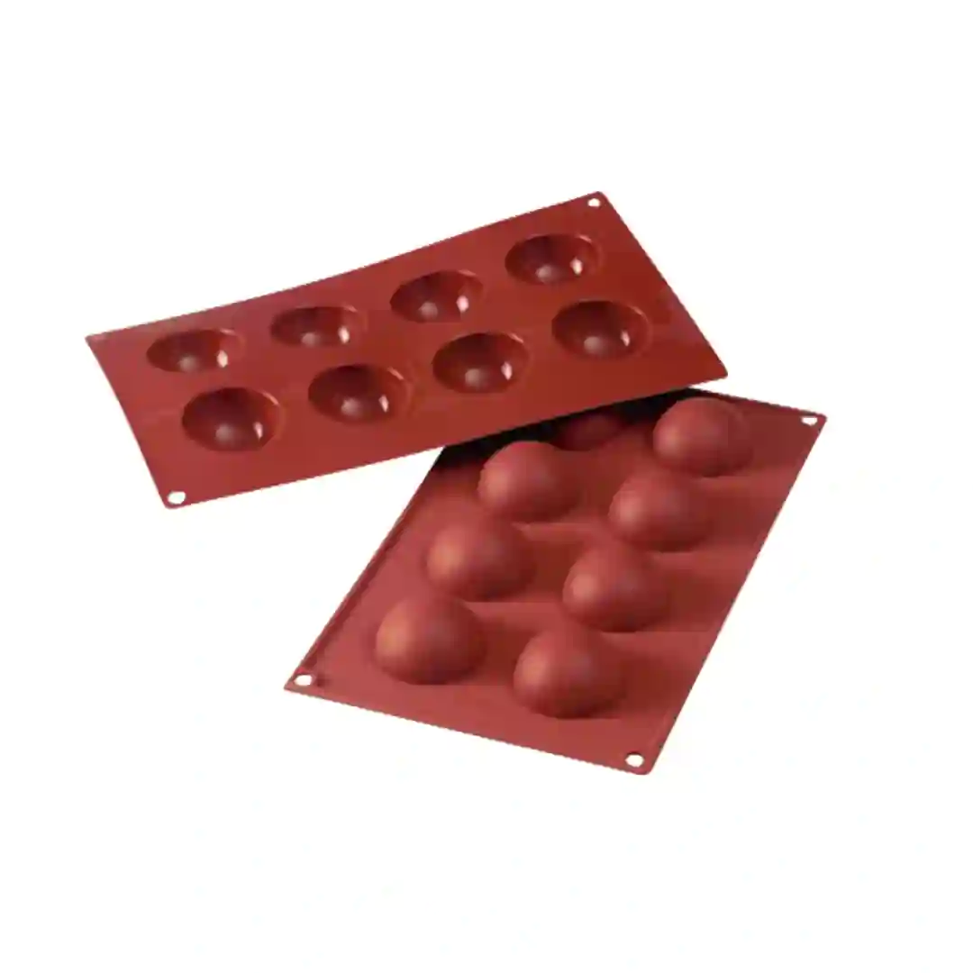 Silikoneform Halvrund