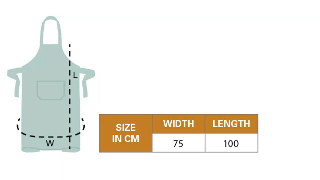 Forklæde m/smæk og lomme Denim