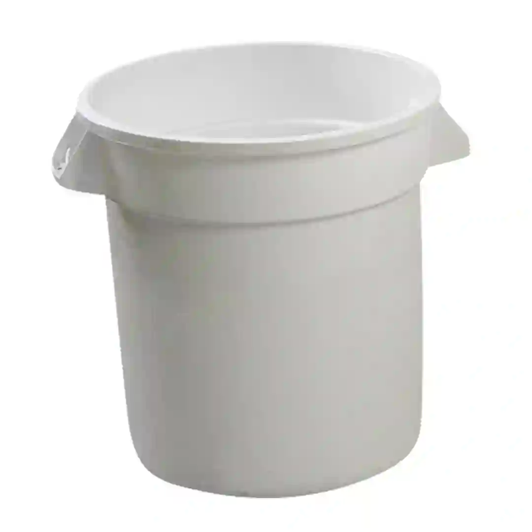 Affaldsbeholder rund 121L hvid