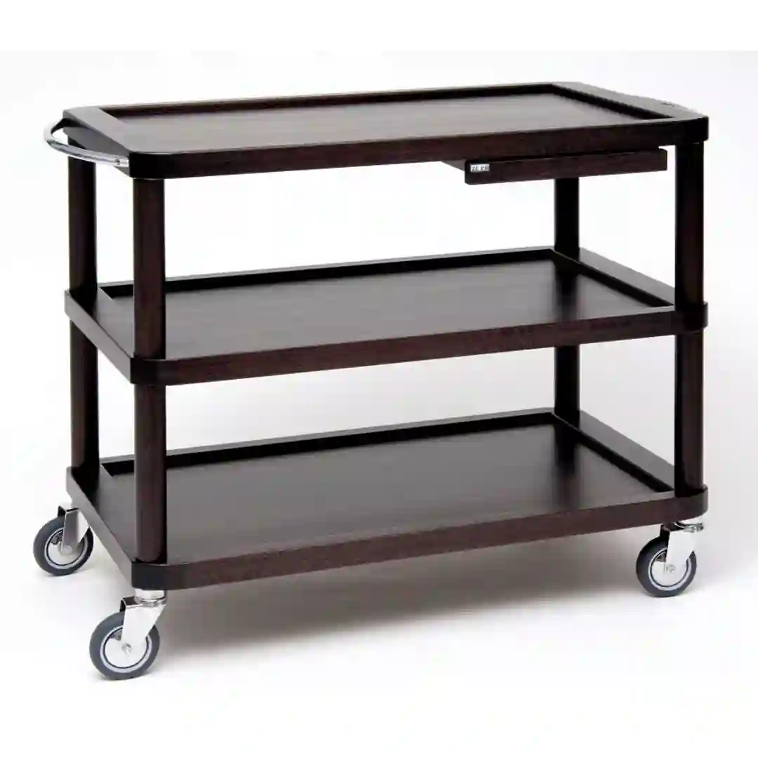 Kørebord 3 hylder Valnød