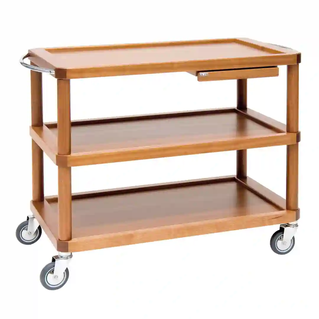 Kørebord 3 hylder Rosentræ