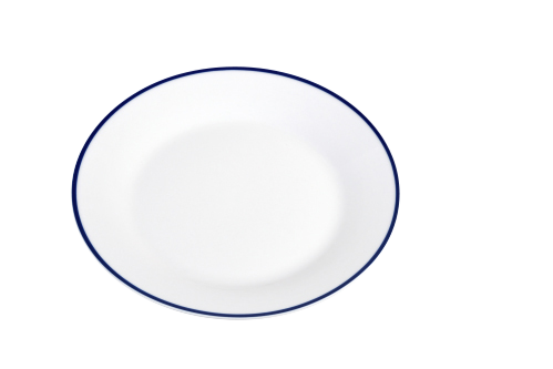 Tallerken Flad Blå decor