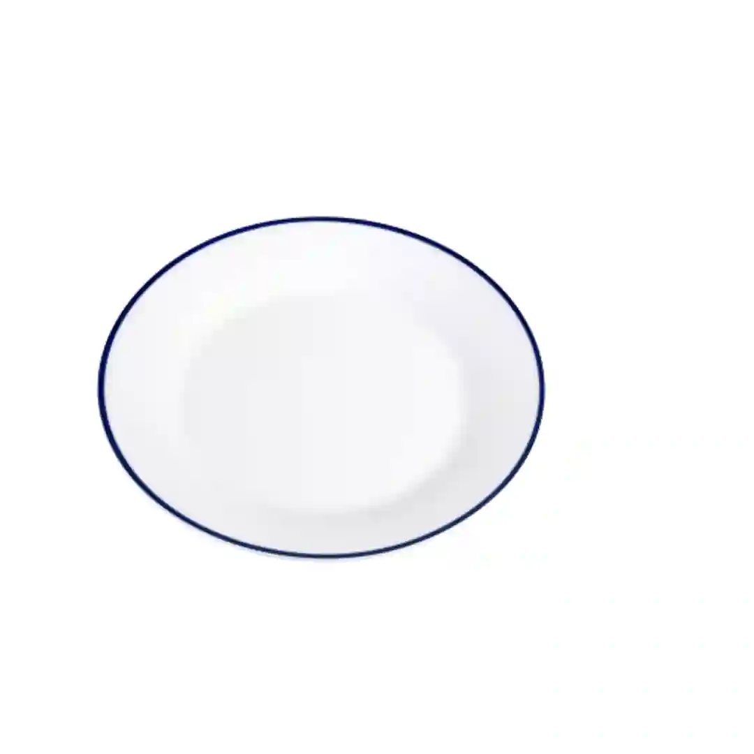 Tallerken Flad Blå decor