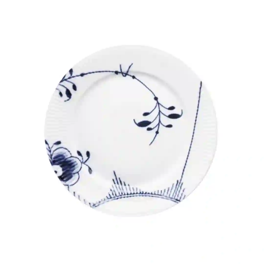 Tallerken Blå Mega Riflet