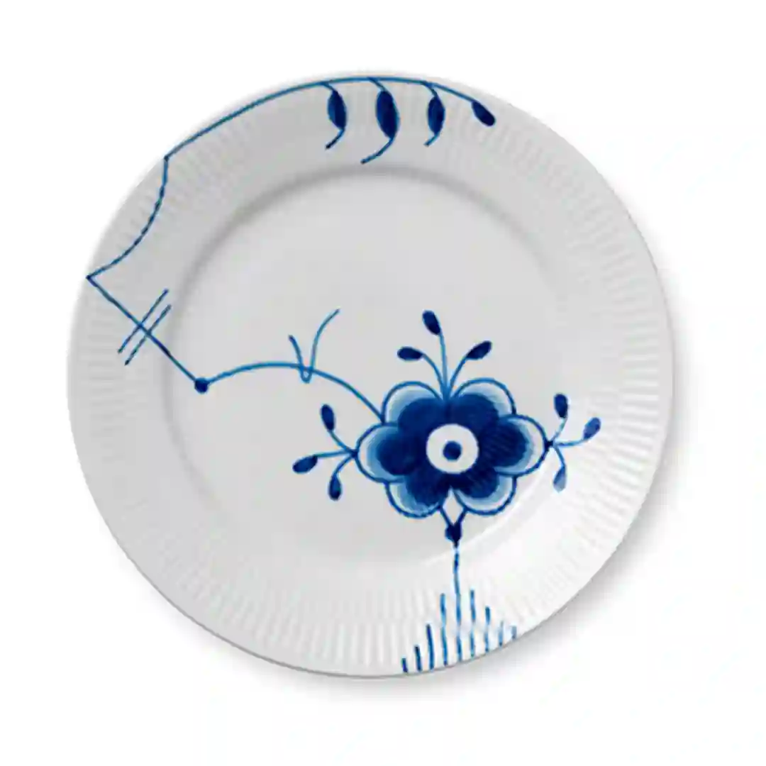 Tallerken Blå Mega Riflet