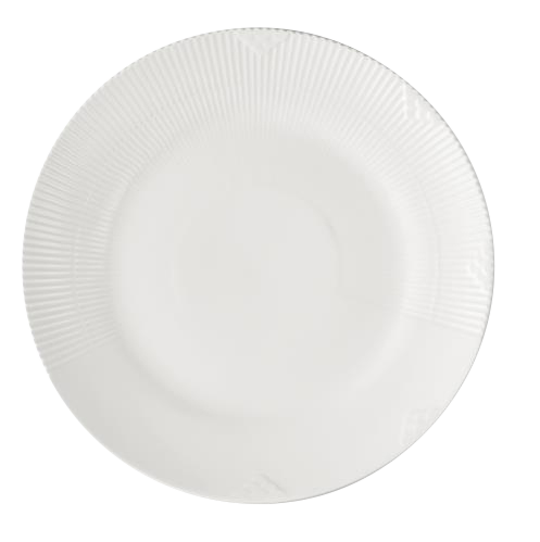 Tallerken Flad Hvid Elements