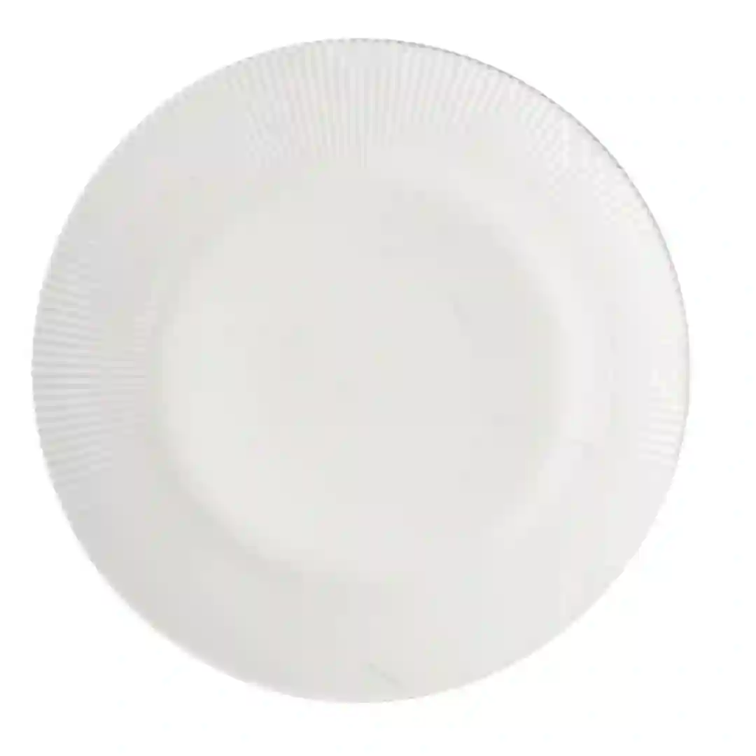 Tallerken Flad Hvid Elements