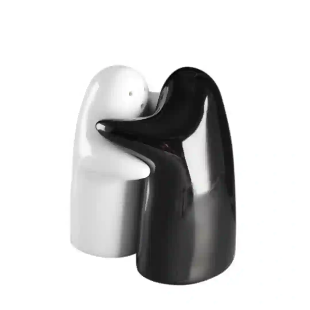 Salt- og peberbøsse Sort/Hvid