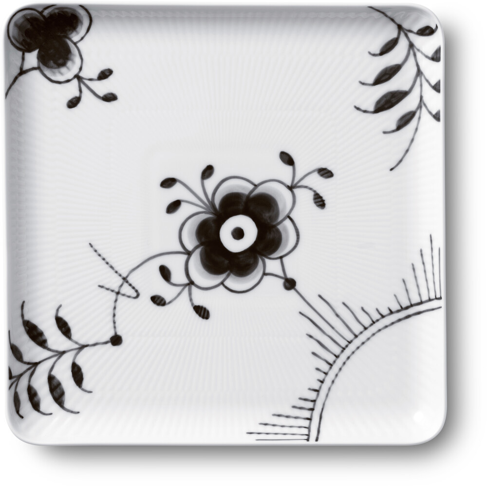 Tallerken Sort Mega Riflet