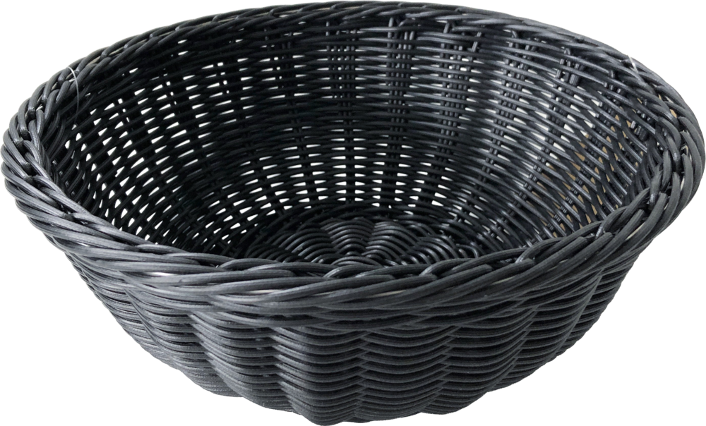 Brødkurv Sort Plast Ø 160 mm