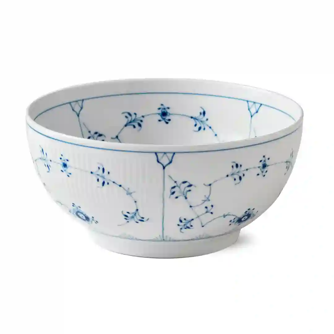 Skål Musselmalet Riflet