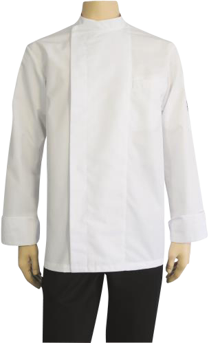 Kokkejakke m/skjulte knapper