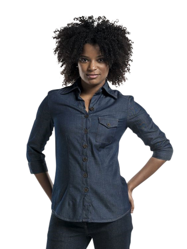 Skjorte m/3/4 ærme Denim