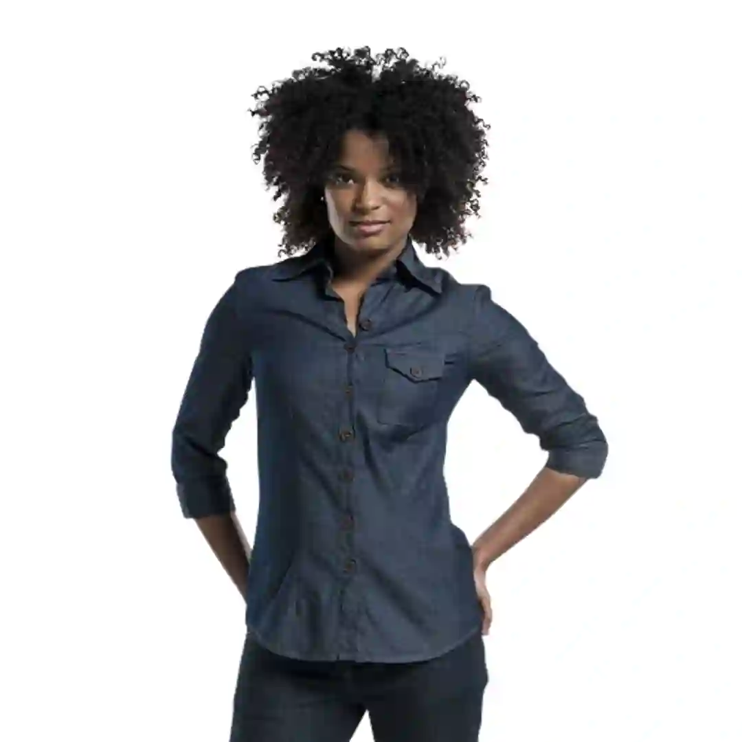 Skjorte m/3/4 ærme Denim