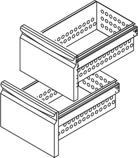 Skuffesæt 2x1/2 GN Neos