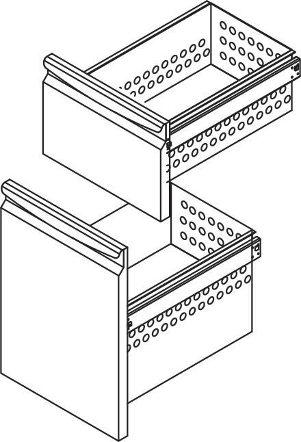 Skuffesæt 1/3 + 2/3 GN Neos