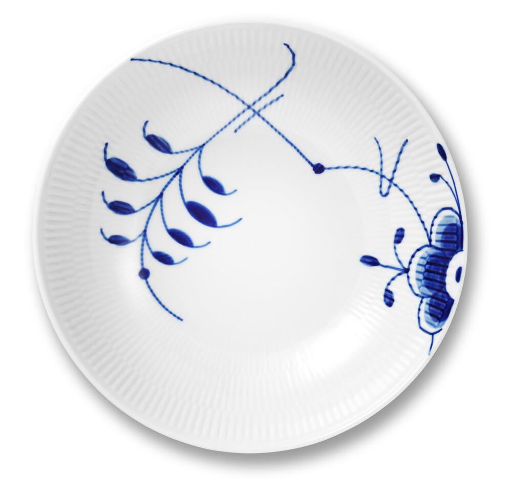 Skål Blå Mega Riflet