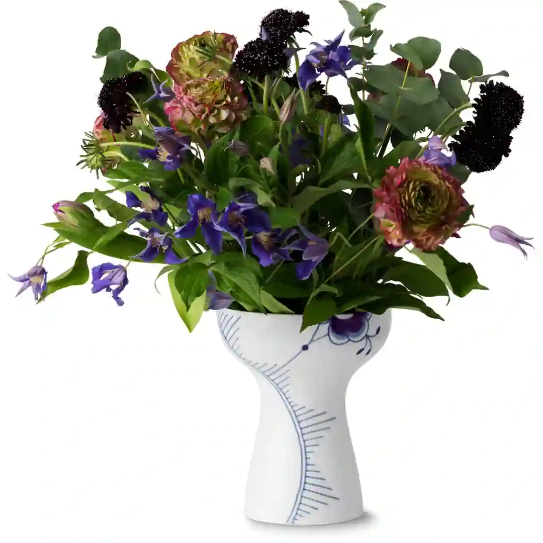 Vase Blå Mega Riflet