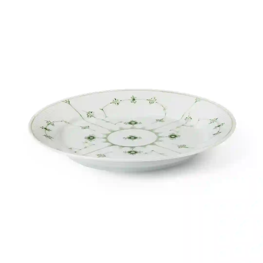 Tallerken Flad Green Fluted