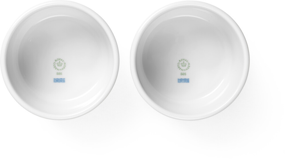 Skål 2-pak Hvid Riflet