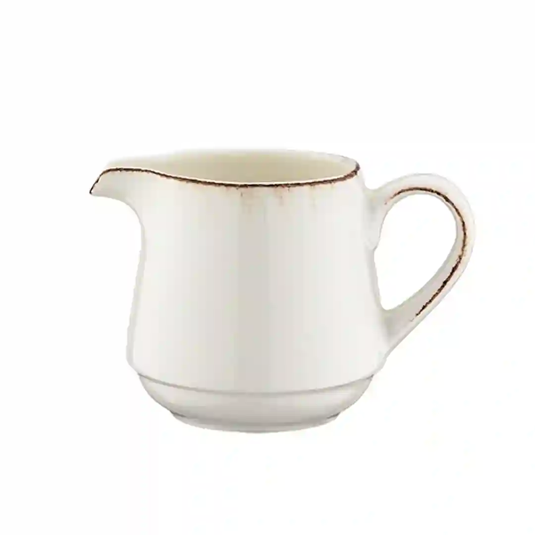 Flødekande m/brun kant Retro