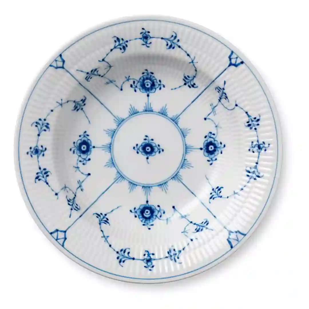 Tallerken Musselmalet Riflet