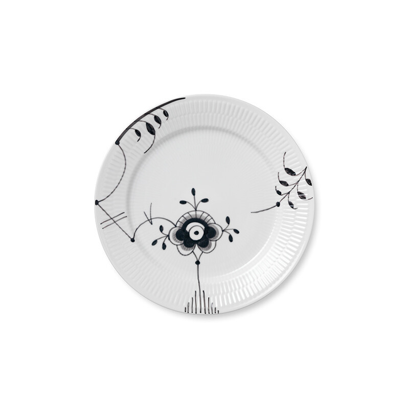 Tallerken Sort Mega Riflet