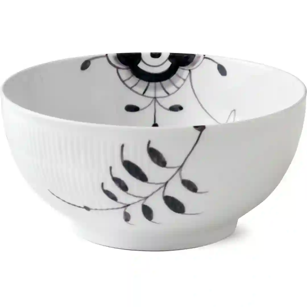 Skål Sort Mega Riflet