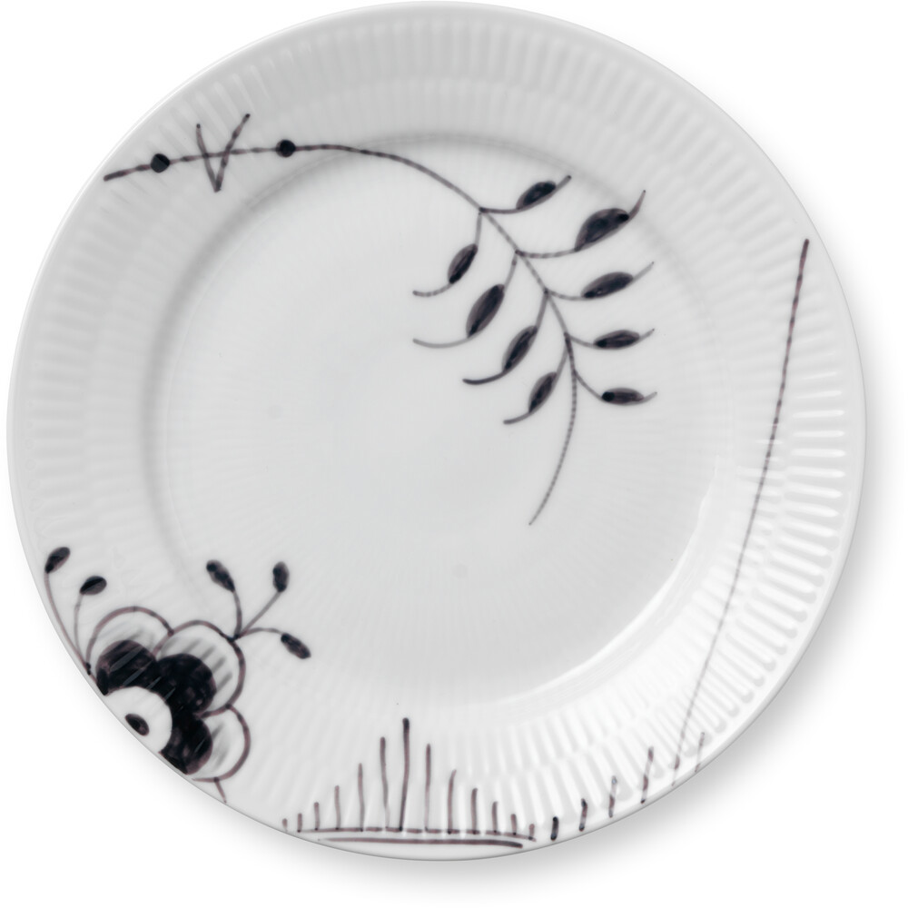 Tallerken Sort Mega Riflet