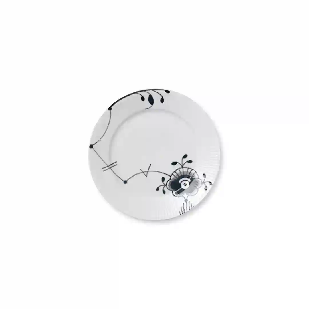 Tallerken Sort Mega Riflet