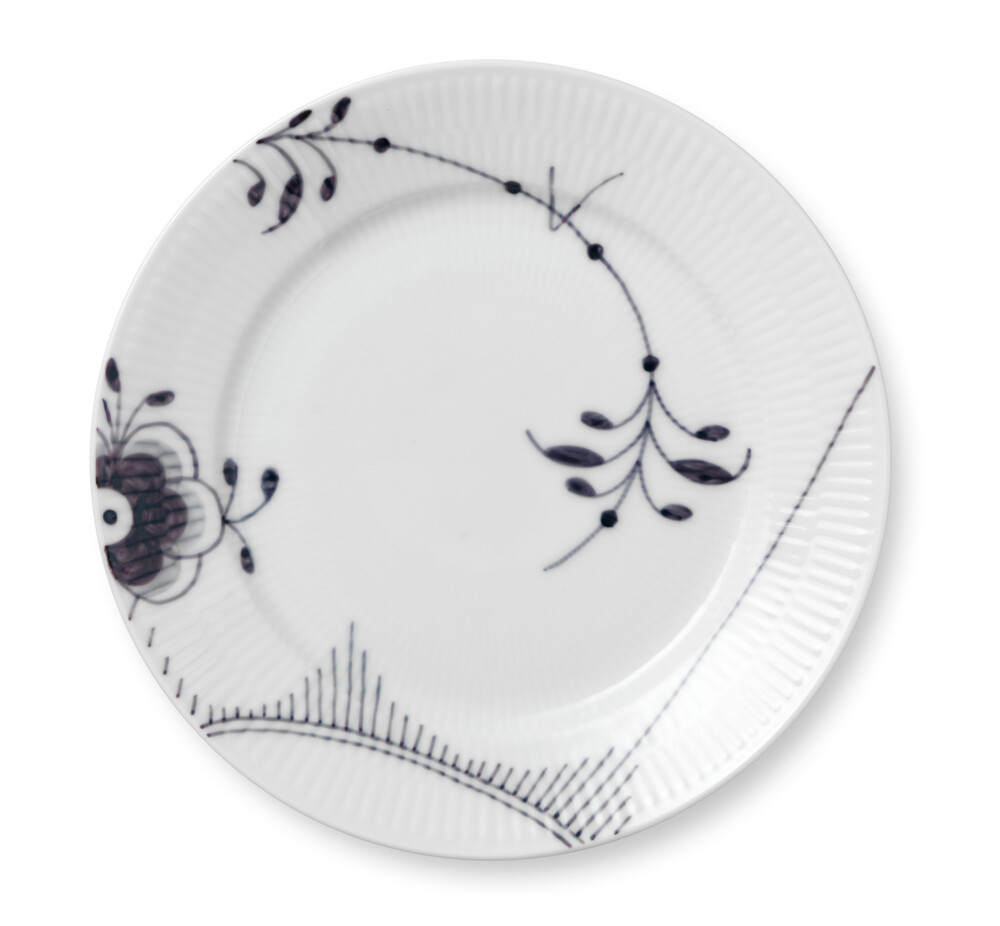 Tallerken Sort Mega Riflet