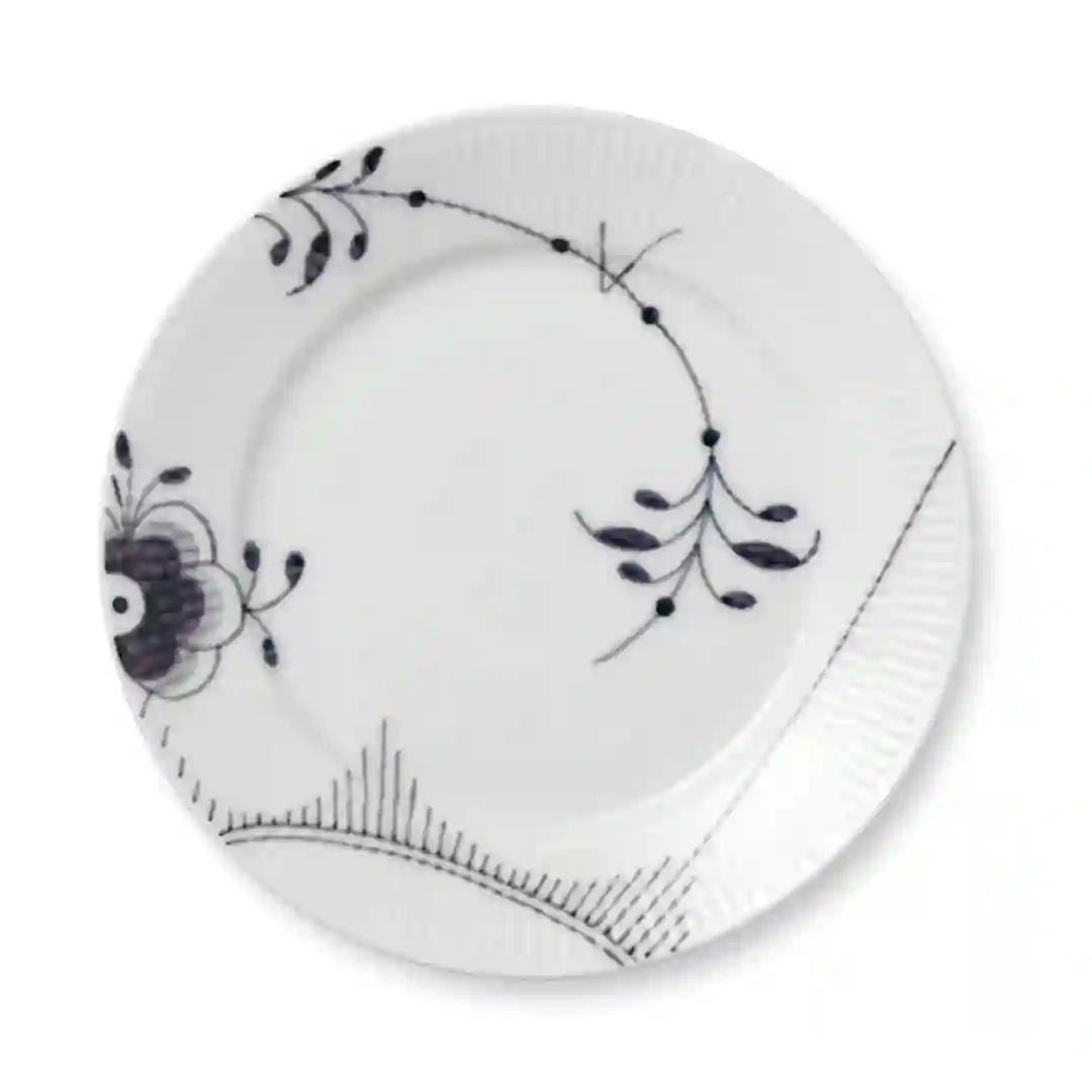 Tallerken Sort Mega Riflet