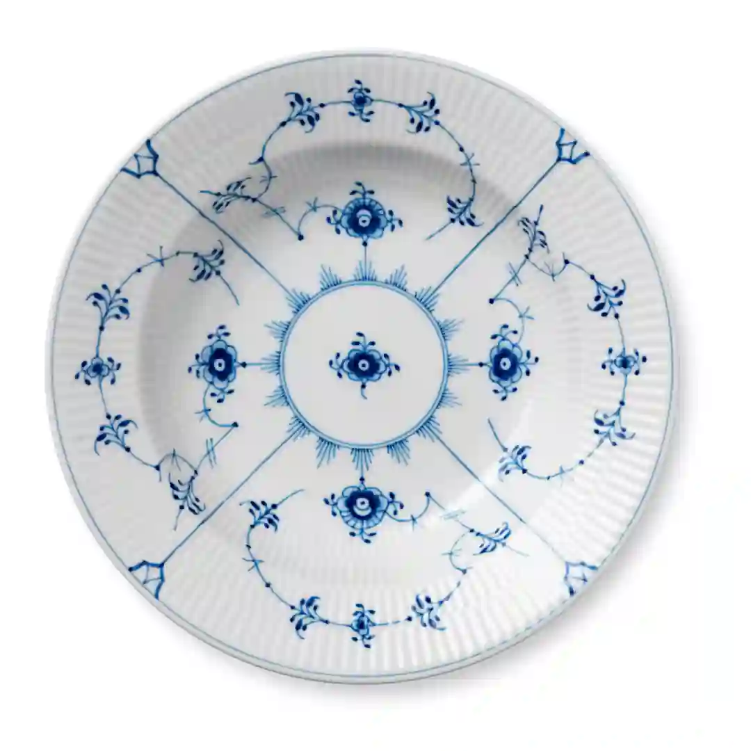 Tallerken Dyb Musselmalet