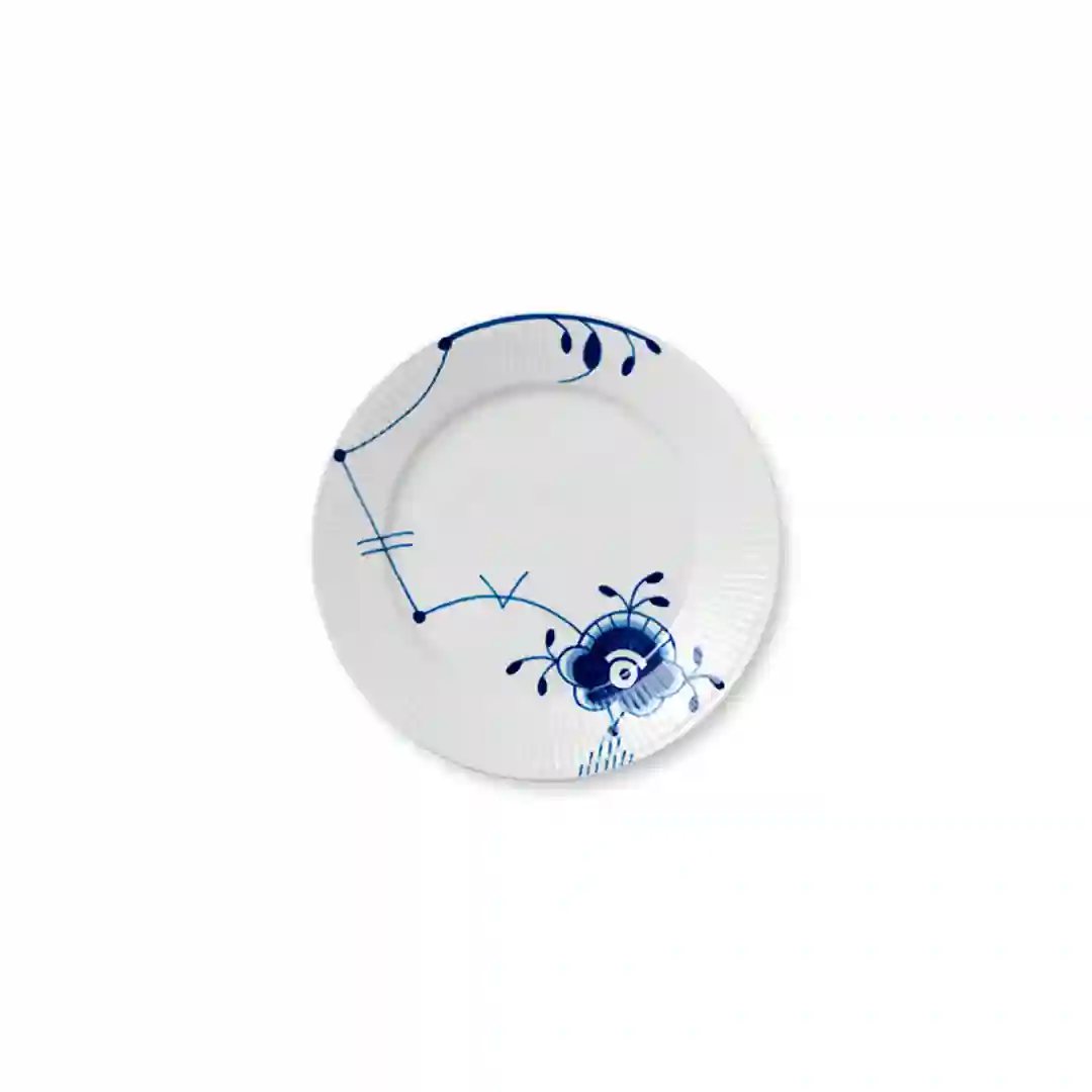 Tallerken Blå Mega Riflet