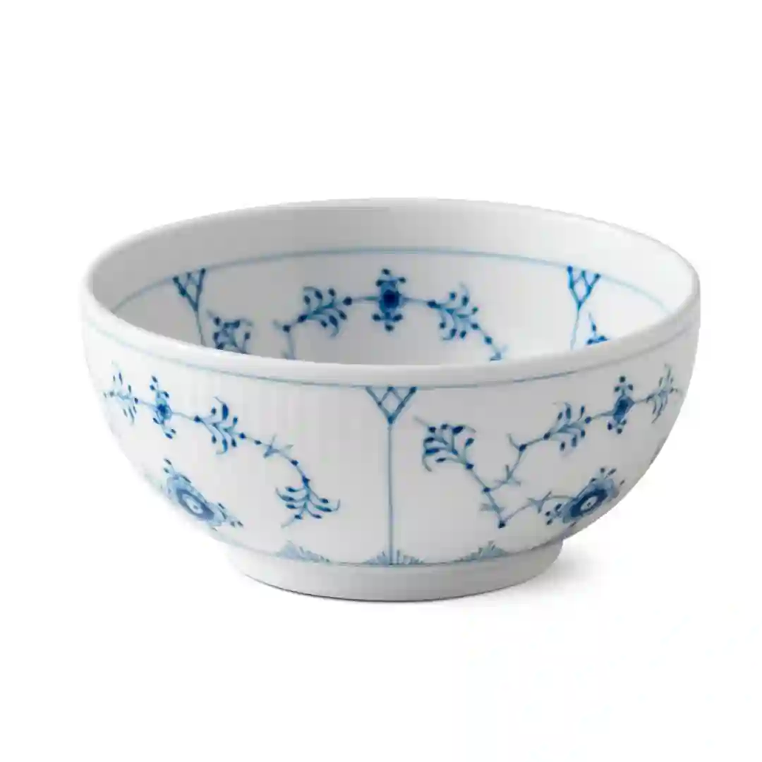 Skål Musselmalet Riflet