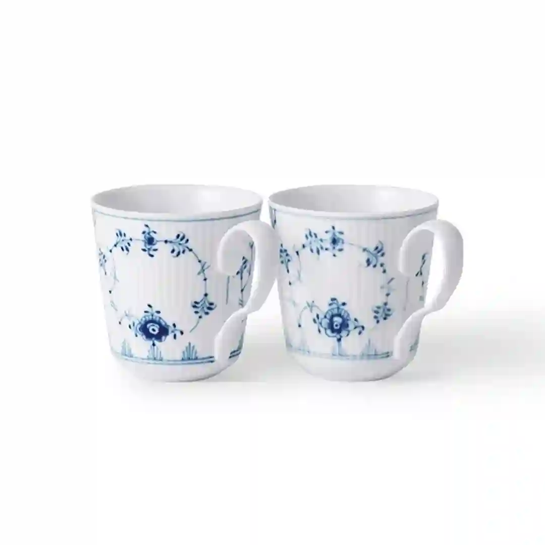 Krus 2-pak Musselmalet Riflet