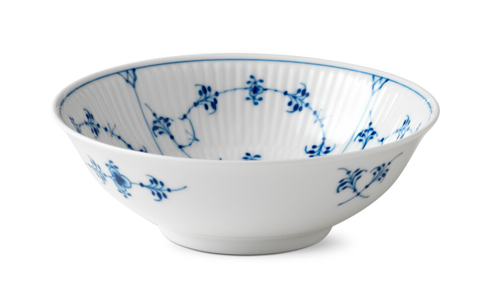 Skål Musselmalet Riflet