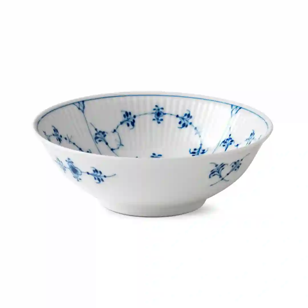 Skål Musselmalet Riflet