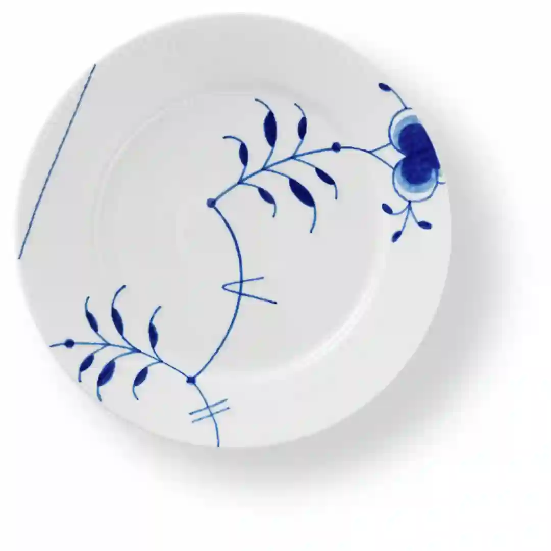 Tallerken Blå Mega Riflet