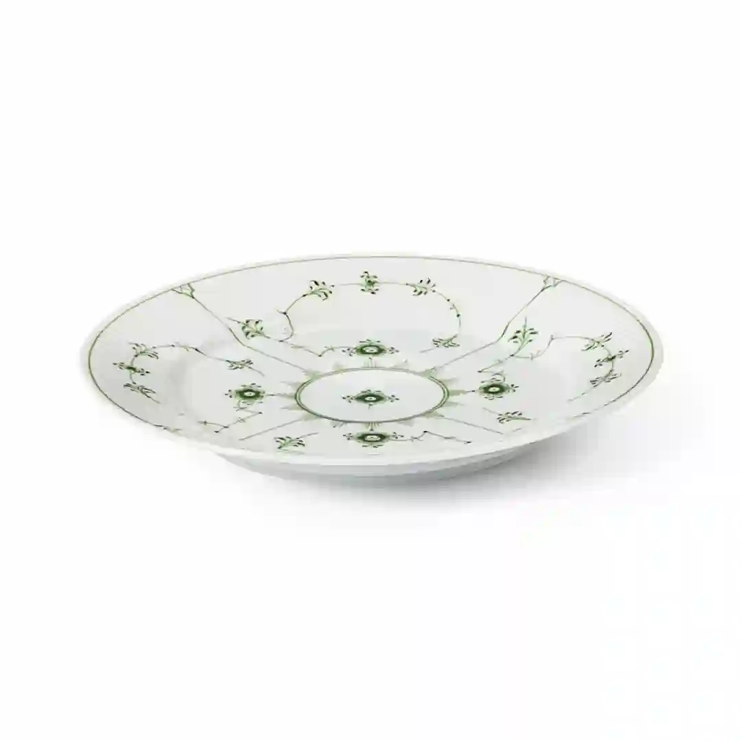 Tallerken Flad Green Fluted