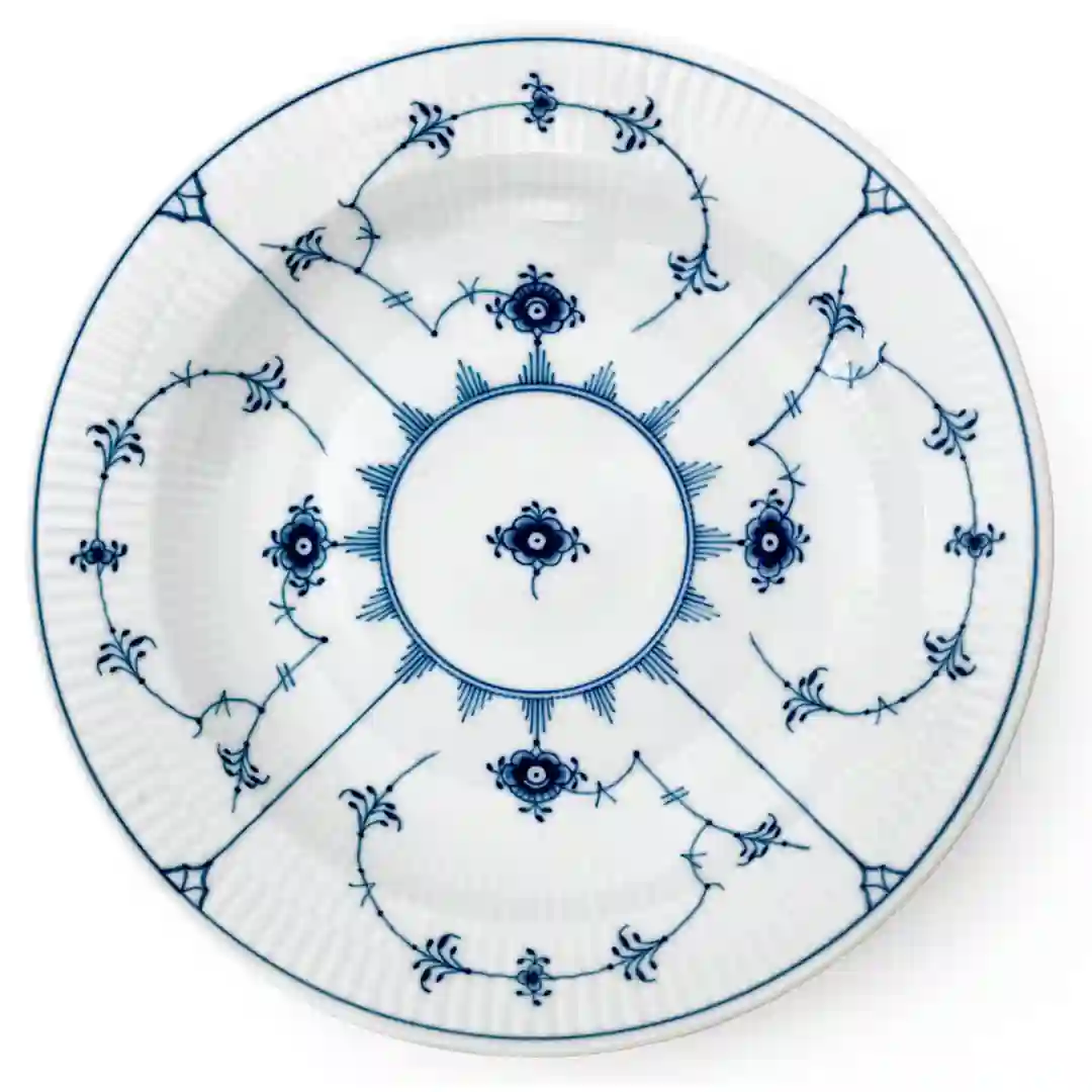 Tallerken Musselmalet Riflet